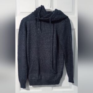 Retrofit Blue Hoodie Sweater Classic Knit